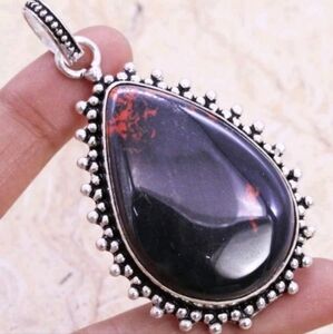 Mahogany Obsidian Gemstone 925 Sterling Silver Handmade Pendant Necklace